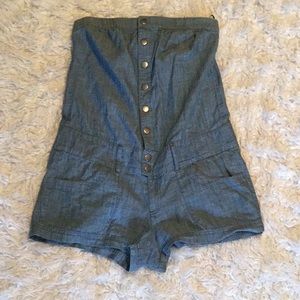 Express Strapless Shorts Romper Size Med